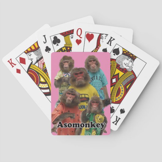 Asomonkey BICYCLE cards.　Asomonkey Pokerkaarten (Achterkant)