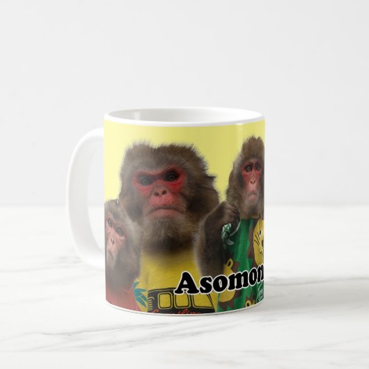 Asomonkey  mug.　Asomonkeyみんなの Koffiemok (Voorkant links)