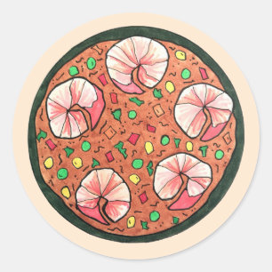 Asopao con Camarones Puerto Rican Shrimp Stew Ronde Sticker