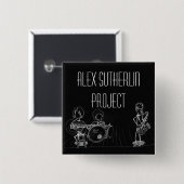 ASP-Button Vierkante Button 5,1 Cm (Voorkant /achterkant)