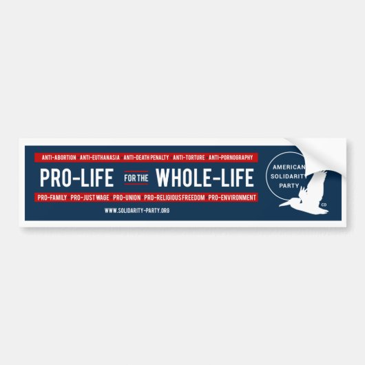 ASP-waarden bumpersticker (Voorkant)