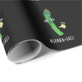 Aspara-gas Funny Asparagus Veggie Pun Dark BG Cadeaupapier (Rol Hoek)