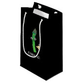 Aspara-gas Funny Asparagus Veggie Pun Dark BG Klein Cadeauzakje (Voorkant Gekanteld)