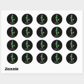 Aspara-gas Funny Asparagus Veggie Pun Dark BG Ronde Sticker (Vel)