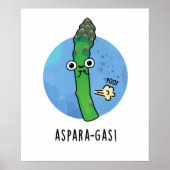 Aspara-gas Funny Asparagus Veggie Pun Poster (Voorkant)