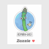 Aspara-gas Funny Asparagus Veggie Pun Sticker (Vel)