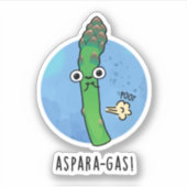 Aspara-gas Funny Asparagus Veggie Pun Sticker (Voorkant)