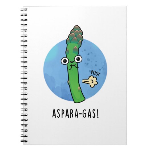 Aspara-gas Grappige Asperge Groente Grappenmakerij Notitieboek (Voorkant)