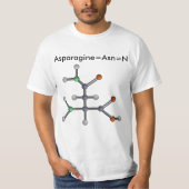 Asparagine (aminozuur) t-shirt (Voorkant)