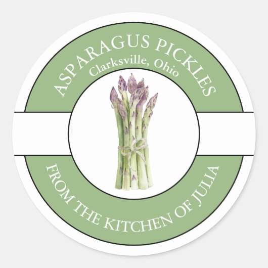 Asparagus augurk label (Voorkant)