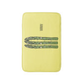 Asparagus cartoon afbeelding badmat (Voorkant Verticaal)