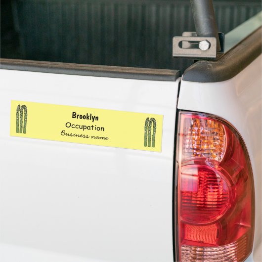 Asparagus cartoon afbeelding bumpersticker (Op Truck)