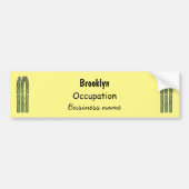 Asparagus cartoon afbeelding bumpersticker (Voorkant)