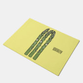 Asparagus cartoon afbeelding deurmat (Schuin)