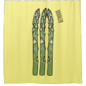 Asparagus cartoon afbeelding douchegordijn (Voorkant)
