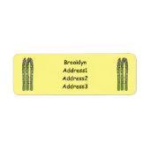 Asparagus cartoon afbeelding etiket (Voorkant)