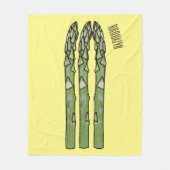 Asparagus cartoon afbeelding fleece deken (Voorkant)