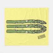 Asparagus cartoon afbeelding fleece deken (Voorkant (Horizontaal))