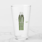Asparagus cartoon afbeelding glas (Achterkant)