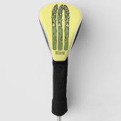 Asparagus cartoon afbeelding golfheadcover (Voorkant)