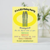 Asparagus cartoon afbeelding kaart (Staand voorkant)