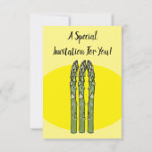 Asparagus cartoon afbeelding kaart (Achterkant)