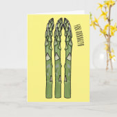 Asparagus cartoon afbeelding kaart (Gele Bloem)