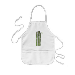 Asparagus cartoon afbeelding kinder schort