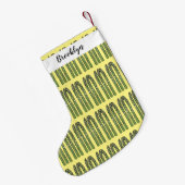 Asparagus cartoon afbeelding kleine kerstsok (Achterkant (Hangend))