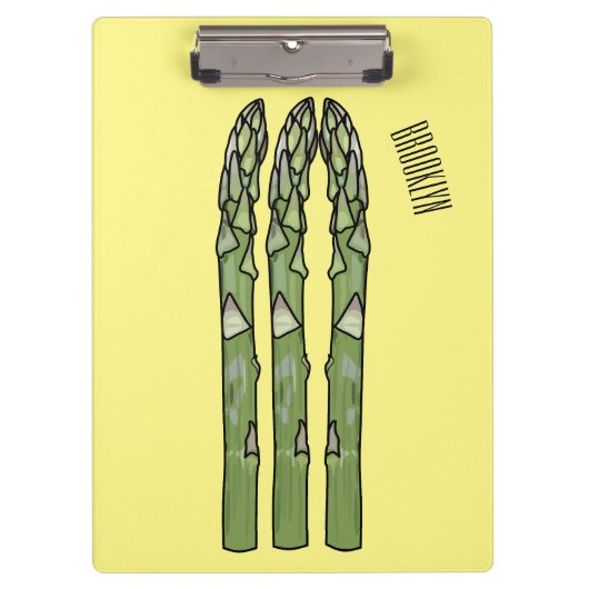 Asparagus cartoon afbeelding klembord (Voorkant)