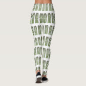 Asparagus cartoon afbeelding leggings (Achterkant)