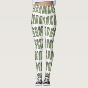 Asparagus cartoon afbeelding leggings