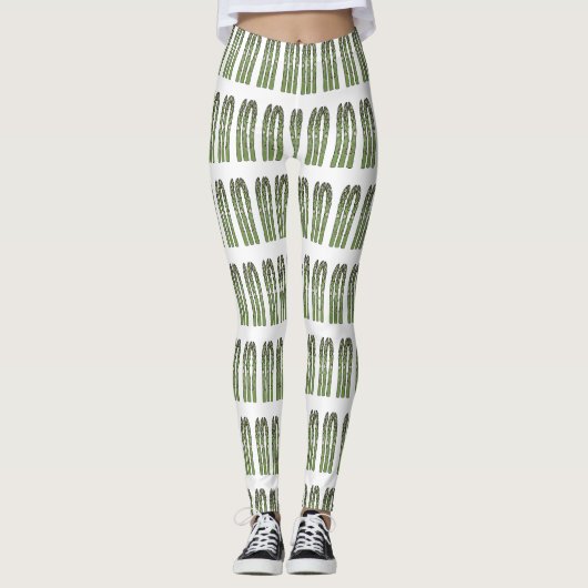 Asparagus cartoon afbeelding leggings (Voorkant)