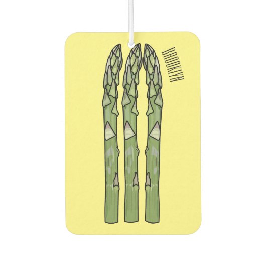 Asparagus cartoon afbeelding luchtverfrisser (Voorkant)