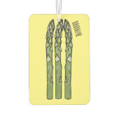 Asparagus cartoon afbeelding luchtverfrisser (Achterkant)