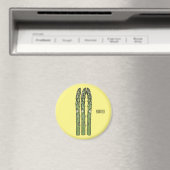 Asparagus cartoon afbeelding magneet (Insitu (Vaatwasser))