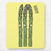 Asparagus cartoon afbeelding muismat (Voorkant)