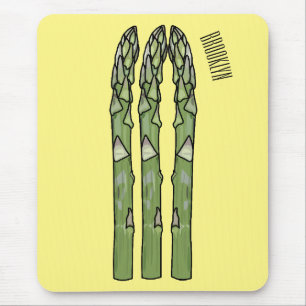 Asparagus cartoon afbeelding muismat