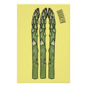 Asparagus cartoon afbeelding perfect poster (Voorkant)