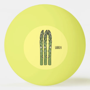 Asparagus cartoon afbeelding pingpongbal