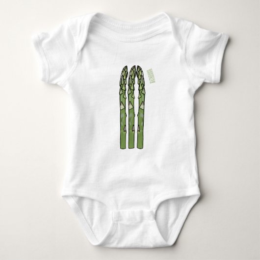 Asparagus cartoon afbeelding romper (Voorkant)