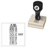 Asparagus cartoon afbeelding rubberstempel (Gestempeld)