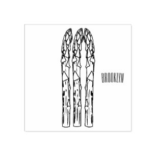 Asparagus cartoon afbeelding rubberstempel