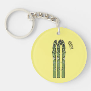 Asparagus cartoon afbeelding sleutelhanger