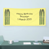Asparagus cartoon afbeelding spandoek (Beurs)
