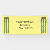 Asparagus cartoon afbeelding spandoek (Horizontaal)