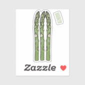 Asparagus cartoon afbeelding sticker (Vel)