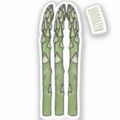 Asparagus cartoon afbeelding sticker (Voorkant)