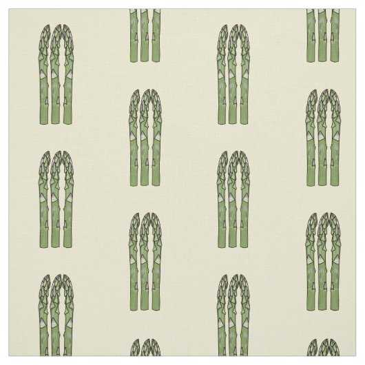 Asparagus cartoon afbeelding stof (Swatch)