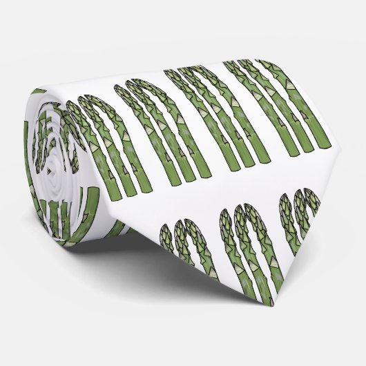 Asparagus cartoon afbeelding stropdas (Opgerold)